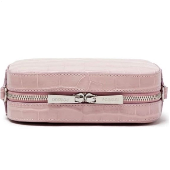 Pop & Suki Mauve Croc Leather Camera Bag - Picture 2 of 4